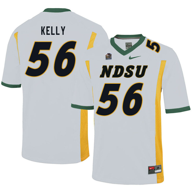 Men #56 Justice Kelly North Dakota State Bison College Football Jerseys Sale-White